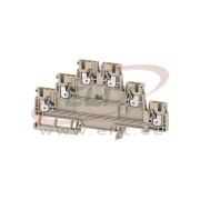 Feed-through Terminal Block A3T 2.5, 3-tier, 2.5mm² 22A 800V, push-in, Weidmüller, beige