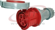 Mobile Industrial Socket, 3P+N+E 125A 415VAC, IP67, MaxPro, red