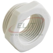 Reducer Synthetic, M63x1.5 » M40x1.5, wrench 68mm, thread 12mm, -30..100°C, polyamide PA6, HF, IP54/68, Agro, light grey