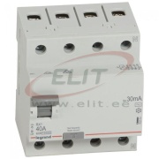 Residual Current Circuit Breaker RX³, 4P 40A 30mA 10kA, type AC, Legrand