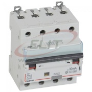 Residual Current Operated Circuit Breaker DX³, 4C 16A 400VAC 6/10kA, 30mA type F, 4M, Legrand