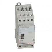 Modular Contactor CX³, 4NO 25A 400VAC, cv 230VAC, handle, 2M, TS35, Legrand