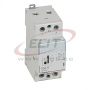 Modular Contactor CX³, 2NO 63A 250VAC, cv 230VAC low noise, handle, 2M, TS35, Legrand