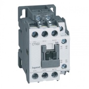 Contactor CTX³ 22, 4kW 9/25A 3x400VAC, aux. 1NO, 1NC 16A 240VAC, cv 24VDC, TS35, panel mount, Legrand