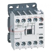 Mini Contactor CTXmini, 2.2kW 6/20A 3x400VAC, 1NC 10A 240VAC, cv 24VAC, TS35, panel mount, Legrand