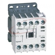 Mini Contactor CTXmini, 2.2kW 6/20A 3x400VAC, 1NC 10A 240VAC, cv 24VDC, TS35, panel mount, Legrand