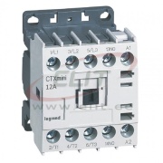 Mini Contactor CTXmini, 5.5kW 12/20A 3x400VAC, 1NO 10A 240VAC, cv 24VAC, TS35, panel mount, Legrand