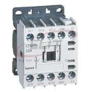 Mini Contactor CTXmini, 5.5kW 12/20A 3x400VAC, 1NC 10A 240VAC, cv 24VAC, TS35, panel mount, Legrand