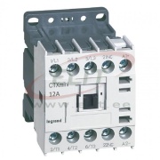 Mini Contactor CTXmini, 5.5kW 12/20A 3x400VAC, 1NC 10A 240VAC, cv 24VDC, TS35, panel mount, Legrand