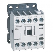 Mini Contactor CTXmini, 5.5kW 12/20A 3x400VAC, 1NC 10A 240VAC, cv 230VAC, TS35, panel mount, Legrand