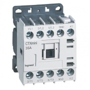 Mini Contactor CTXmini, 7.5kW 16/20A 3x400VAC, 1NO 10A 240VAC, cv 230VAC, TS35, panel mount, Legrand