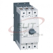 Motor Protection Circuit Breaker MPX³ 100H, 37kW 55..75A 75kA, thermal magnetic, rotary handle, TS35, panel mount, Legrand