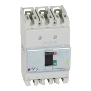 Moulded Case Circuit Breaker DPX³ 160, 100A 3x400VAC 16kA, short-circuit protection 0.8..1In, overload protection 10In, incl. screws/ cage clamps Al/Cu 70/95mm², panel mount, Legrand