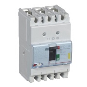 Moulded Case Circuit Breaker DPX³ 160, 160A 3x400VAC 16kA, short-circuit protection 0.8..1In, overload protection 10In, incl. screws/ cage clamps Al/Cu 70/95mm², panel mount, Legrand