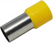 Wire-End Ferrule w. Collar Ce 1500032 w, H150x32mm, 25pcs/pck, yellow