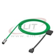Pre-Assembled Power Cable 6FX3002-5CL01, 4x 1.5, motor S-1FL6 HI 400V for V70/V90, frame AA, A, motion-connect 300 UL/CSA, D8.1mm, L20m, Siemens
