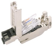 Industrial Ethernet FastConnect RJ45 plug 180 2x 2, RJ45 plug-in connector (10/100 Mbit/s), w. rugged metal enclosure, FC connection system, for IE FC cable 2x 2, 180° cable outlet, Siemens