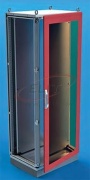 Glazed Door Teos, 800Wx2000H, incl. 1x lock/ 4x hinge, stiffener, IP65, Tekpan, grey