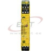 Safety Relay PNOZ s2, monitoring of E-STOP, safety gates, light barriers, 24VDC 3NO 1NC, 1-ch., auto/manual/monitored manual reset, Pilz