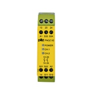 Safety Relay PNOZ X2, input 1/2-ch., output 2NO, auto/monitored start, e-Stop/ safety gate, W22.5mm, sv 24VAC/DC