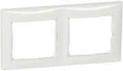 Frame Valena, 2gang, horiz. mount, white