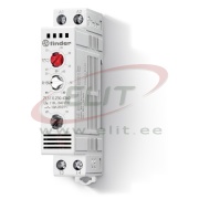 Modular Thermo-hygrostat 7T, 10..60°C acc. -1..3°K, humidity control 90% acc. 5%, 1NO 10A 250VAC, LED, sv 110..230VAC/DC, TS35, Finder