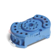 Socket 90.22, 60.12, incl. 090.33 metal retain clip, TS35, Finder, blue