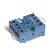 Socket 90.26, 60.12/88.12, incl. 090.33 metal retain clip, TS35, Finder, blue