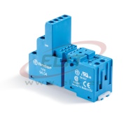 Socket 94.04, 55.32/ 85.02/ 55.34/ 85.04, takes 99.02/ 86.30 modules, incl. 094.913 plastic retaining clip, Finder, blue