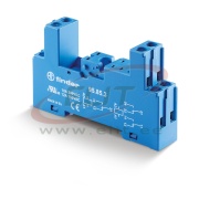 Socket 95.85.3, 40.51/40.52/40.61/44.52/44.62, takes 99.80, incl. 095.71 metal retaining clip, marker, panel mount, TS35, Finder, blue