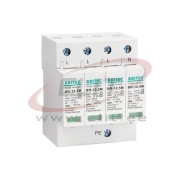 Surge Arrester BR-12.5-275/4, 4P, T1+T2, Uc 275VAC, impulse current (10/350μs) Iimp 12.5kA, discharge current (8/20μs)| Imax 50kA, In 25kA, 4..35mm² 3Nm, TT/TNS, Britec