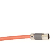 Feedback Transition Cable Kinetix, threaded DIN » bayonet receptacle, 19.7-in. industrial TPE cable, Allen-Bradley, black