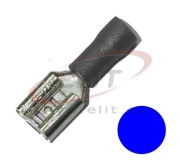 Receptacle Con vh 2.8 b, insulated, female, 1.5..2.5mm² 300V, tab 0.8x2.8mm| 288, -25..75°C, PVC, brass, 100pcs/pck, blue