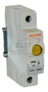 LED Indicator, yellow, 24VAC/DC, 1..16mm², 1M, TS35, MaxGE