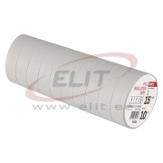 Insulating tape, 15mm x 10m, dielectric strength 40 kV/mm, PVC, UV resistant, water resistant, -25..90°C, white, Emos