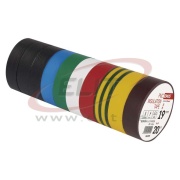 Insulating tape, 19mm x 20m, dielectric strength 40 kV/mm, PVC, UV resistant, water resistant, -25..90°C, 10pcs. mix, Emos