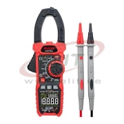 Digital Clamp Meter, 1000A/V AC/DC True RMS, Ø40mm, auto/man, continuity, diode, NCV, back-/flashlight/DCA, func/auto, REV/ VFD/ INRUSH, REL/LowZ/LCD, incl. 2x probe/ 1x C° probe/ case/ manual/ battery (3x 1.5V AAA) not, GVDA