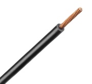 Wire H05V-K, 0.5mm² 300/500V -40..70°C, 100m/pck, black