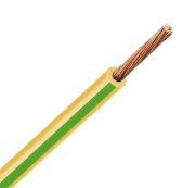 Wire H05V-K, 0.5mm² 300/500V -40..70°C, 100m/pck, ye-gr