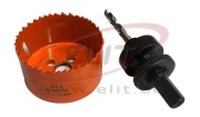 Hole Saw, ø68mm, HSS Bi-metal, metal/ wood/ PVC, incl. hole saw arbor, HEX shank 11mm