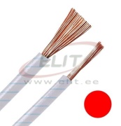 Wire H05V-K, 0.5mm² 300/500V -40..70°C, 100m/pck, red