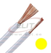 Wire H05V-K, 0.5mm² 300/500V -40..70°C, 100m/pck, yellow