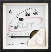 Moving-Coil Ammeter MA17LN, built-in rectifier, input 20mA/300A, scale 240°, white faceplate, ■72x72mm/ □68x68mm, IP52, Lumel