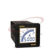Digital Ammeter MA501, 4digits LCD backlight, analog bargraph indication, 1Ø-2wire, 0..5AAC (5..5000A), sv 240VAC ±20%, ■52x52/ □46x46mm, IP65, Selec