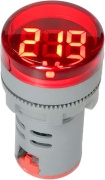 Vmeter XB7 Monolithic, ø22.5mm, 20..500VAC, IP65, rot