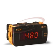 Digital Voltmeter MV15, 3digits 7segment LED display, 1Ø-2wire, 50-480VAC (max 516V), sv 240VAC ±20%, ■52x102/ □46x92mm, IP65, Selec