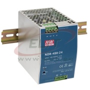 Power Supply NDR, input 90..264VAC/ 127..370VDC, output 480W 20A 24..28VDC, LED, W85.5mm, TS35, UL/TÜV/CE, Mean Well