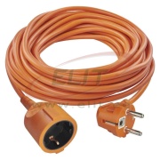 Extension Cord 25m with plug, socket 1x 2P+E Schuko 16A 250V, cable H05VV-F3G 1,5 mm2, orange, Emos