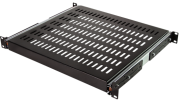 Sliding Shelf 19in, 1U 4points, rack D800, load 35kg, black