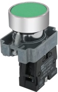 Push-button D22, 1NO 10A 250VAC, IP40, green